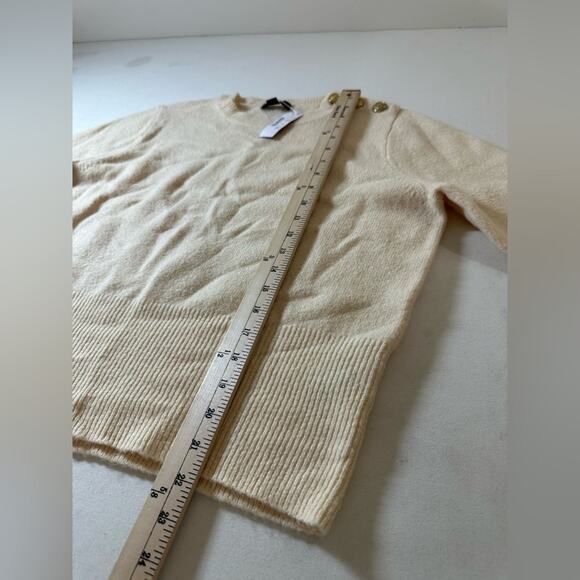 NWT J.Crew Crewneck Sweater with Shoulder Buttons Size Large - Picture 6 of 8